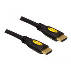 Delock High Speed - Kabel HDMI s ethernetem - HDMI s piny (male) do HDMI s piny (male) - 1.5 m - černá