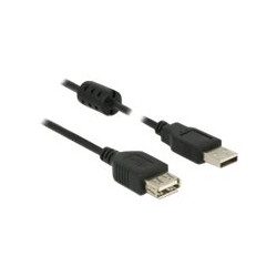 Delock - Prodlužovací šňůra USB - USB (M) do USB (F) - USB 2.0 - 1 m - černá