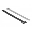 Delock Velcro - Kabelová stahovací páska - 15 cm - černá (balení 10)