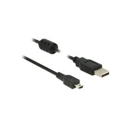 Delock - Kabel USB - USB (M) do mini-USB typ B (M) - USB 2.0 - 1 m - černá
