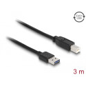 Delock Kabel EASY-USB 2.0 Typ-A samec USB 2.0 Typ-B samec 3 m černý