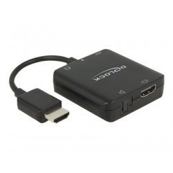 Delock 4K compact - Extraktor zvukového signálu HDMI - černá
