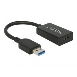 Delock Converter USB 3.1 Gen 2 Type-A male  USB Type-C - USB adaptér - USB typ A (M) do USB-C (F) - USB 3.1 Gen 2 - 15 cm - černá