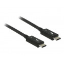 Delock - Kabel Thunderbolt - USB-C (M) do USB-C (M) - USB 3.1 Gen 2 Thunderbolt 3 DisplayPort 1.2a - 20 V - 5 A - 50 cm - podporuje 4K - černá
