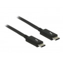 Delock - Kabel Thunderbolt - USB-C (M) do USB-C (M) - USB 3.1 Gen 1 Thunderbolt 3 DisplayPort 1.2a - 20 V - 5 A - 1.5 m - podporuje 4K - černá