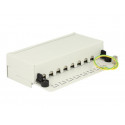 Delock - Propojovací panel - RJ-45 X 8 - světle šedá, RAL 7035