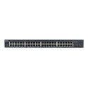 Zyxel GS1900-48 - Přepínač - inteligentní - 48 x 10 100 1000 + 2 x gigabitů SFP - desktop, Lze montovat do rozvaděče, pro připevnění na zeď