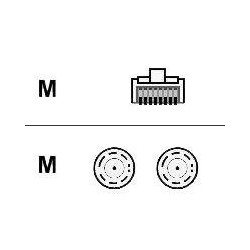 Cisco - Síťový kabel - RJ-45 (M) do BNC (M) - STP
