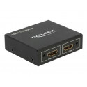 Delock HDMI Splitter 1 x HDMI in  2 x HDMI out 4K - Rozdělovač video audio - 2 x HDMI - desktop