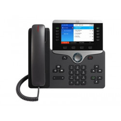 Cisco IP Phone 8861 - Telefon VoIP - IEEE 802.11a b g n ac (Wi-Fi) - SIP, RTP, SDP - 5 řádků - uhel