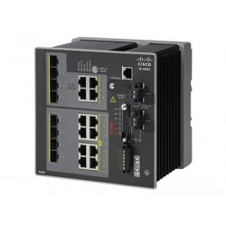 Cisco Industrial Ethernet 4000 Series - Přepínač - řízený - 4 x Gigabit SFP + 8 x 10 100 1000 (PoE+) + 4 x kombinace Gigabit SFP - lze montovat na konzolu DIN - PoE+ - DC power - kompatibilní s TAA