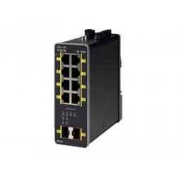 Cisco Industrial Ethernet 1000 Series - Přepínač - řízený - 8 x 10 100 1000 (PoE+) + 2 x 1000Base-X SFP (uplink) - lze montovat na konzolu DIN - PoE+ - napájení DC