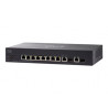 Cisco Small Business SF352-08 - Přepínač - L3 - řízený - 8 x 10 100 + 2 x kombinovaný Gigabit Ethernet Gigabit SFP - desktop
