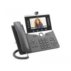 Cisco IP Phone 8845 - IP video telefon - s digitální fotoaparát, rozhraní Bluetooth - SIP, SDP - 5 řádků - uhel - kompatibilní s TAA