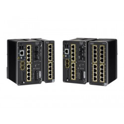 Cisco Catalyst IE3300 Rugged Series - Přepínač - řízený - 10 x 10 100 1000 (8 PoE+) + 2 x SFP - lze montovat na konzolu DIN - PoE+ (360 W) - napájení DC