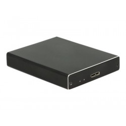 Delock External Enlosure 2 x M.2 Key B to Superspeed USB - Adaptér rozhraní - M.2 - RAID 0, 1 - USB 3.1 (Gen 2) - černá