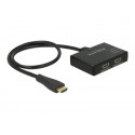 Delock HDMI Splitter - Rozdělovač video audio - 2 x HDMI - desktop