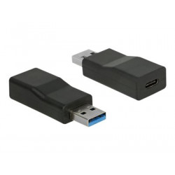Delock - USB adaptér - USB typ A (M) do USB-C (F) - USB 3.1 Gen 2 - 1 A - aktivní - černá