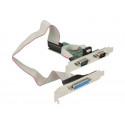 Delock PCI Express Card  2 x Serial RS-232 + 1 x Parallel - Paralelně-sériový adaptér - PCIe 2.0 nízký profil - RS-232 x 2 + IEEE 1284 x 1