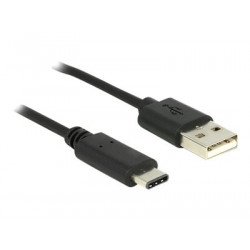 Delock - Kabel USB - USB-C (M) do USB (M) - USB 2.0 - 3 A - 50 cm - černá