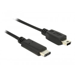 Delock - USB kabel - USB-C (M) do mini-USB Type B (M) - USB 2.0 - 500 mA - 50 cm - černá
