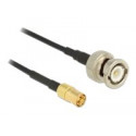 Delock - Kabel antény - BNC s piny (male) do SMB s piny (male) - 2 m - koaxiál - černá