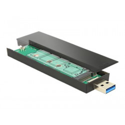 Delock - Kryt úložiště - M.2 - SATA 6Gb s - USB 3.1 (Gen 2) - černá