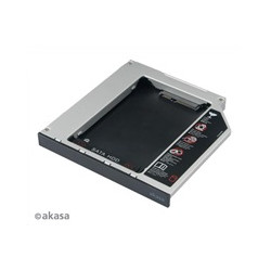 AKASA HDD box N.Stor D12, 2.5" SATA HDD SSD do pozice pro optickou mechaniku IDE (výška HDD do 13mm)