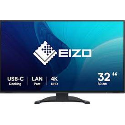 EIZO EV3240X-BK, IPS 4K UHD 2000:1 KVM 3840×2160 USB-C LAN DP 2x HDMI (10bit) 2xUSB 3.1 ULTRA Slim 350cd m2 5 ms repro 5Y