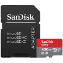 SanDisk Ultra 400GB microSDXC CL10 Ultra A1 UHS-I U1 Rychlost až 120MB s vč. adaptéru