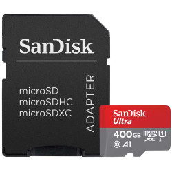 SanDisk Ultra 400GB microSDXC CL10 Ultra A1 UHS-I U1 Rychlost až 120MB s vč. adaptéru