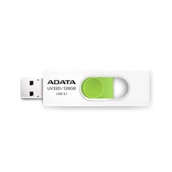 ADATA Flash Disk 64GB UV320, USB 3.1 Dash Drive, bílá zelená