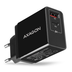AXAGON ACU-PQ22, PD & QC nabíječka do sítě 22W, 2x port (USB-A + USB-C), PD3.0 QC3.0 AFC FCP Apple,