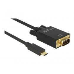 Delock - Externí video adaptér - ITE IT6516BFN - USB-C - D-Sub - černá - maloobchod