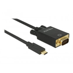 Delock - Externí video adaptér - ITE IT6516BFN - USB-C - D-Sub - černá - maloobchod