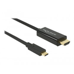 Delock - Externí video adaptér - Parade PS171 - USB-C - HDMI - černá - maloobchod