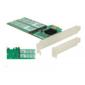 Delock PCI Express Card  4 x internal M.2 Key B - Low Profile Form Factor - Řadič úložiště - M.2 Card nízký profil - PCIe 2.0 x2