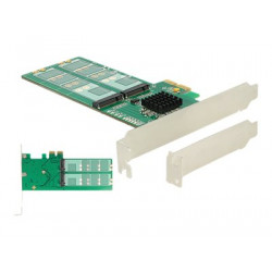 Delock PCI Express Card  4 x internal M.2 Key B - Low Profile Form Factor - Řadič úložiště - M.2 Card nízký profil - PCIe 2.0 x2