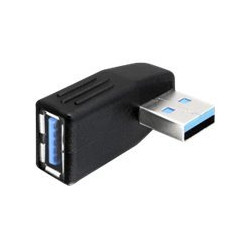 Delock - USB adaptér - USB typ A (M) do USB typ A (F) - USB 3.0 - konektor 270° - černá