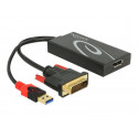 Delock - Nástroj pro převod videa - DVI - DisplayPort - černá - maloobchod
