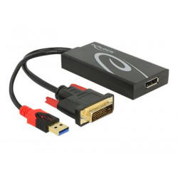 Delock - Nástroj pro převod videa - DVI - DisplayPort - černá - maloobchod