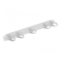 Delock Universal - Panel pro uspořádání kabelů - montáž do racku - světle šedá, RAL 7035 - 1U - 19"