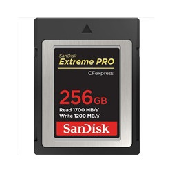 SanDisk Extreme Pro CFexpress Card 256GB, Type B, 1700MB s Read, 1200MB s Write