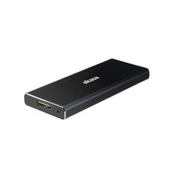 AKASA externí box pro M.2 SSD SATA II, III, USB 3.1 Gen1 Micro-B, (Supports 2230, 2242, 2260 & 2280), hliníkový, černý