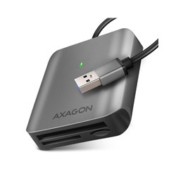AXAGON CRE-S3, USB-A 3.2 Gen 1 - SUPERSPEED čtečka karet, 3-slot & lun SD microSD CF, podpora UHS-II