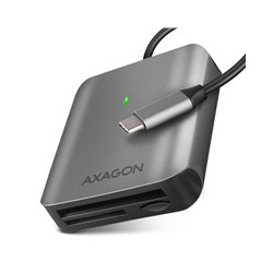AXAGON CRE-S3C, USB-C 3.2 Gen 1 - SUPERSPEED čtečka karet, 3-slot & lun SD microSD CF, podpora UHS-II