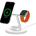 Belkin BOOST CHARGE™ PRO MagSafe 3v1 Bezdrátové nabíjení pro iPhone Apple Watch AirPods, bílá - NOVÁ VERZE