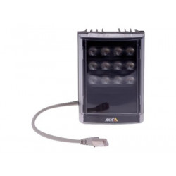 AXIS T90D20 PoE IR-LED Illuminator - Infračervený iluminátor - montáž na strop, montáž na sloupek, montáž na stěnu - interiér, venkovní použití - černá - pro AXIS P1455-LE, P1455-LE-3 License Plate Verifier Kit, V5938 50 Hz