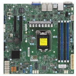 SUPERMICRO MB 1xLGA1151 (Xeon E3-21xx,i3), C246, 4xDDR4, 8xSATA3, 2x M.2, 2xPCIe3.0 x8, VGA, 4x LAN, IPMI