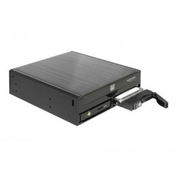 Delock 5.25" Mobile Rack for 1 x 5.25" Slim Drive + 2 x 2.5" SATA HDD SSD - Pouzdro disku - 2.5" - černá